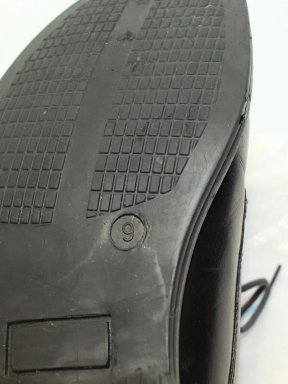 Borelli Size 9M Smooth Black Leather Round Toe Heavy Sole Oxford Dress Shoes